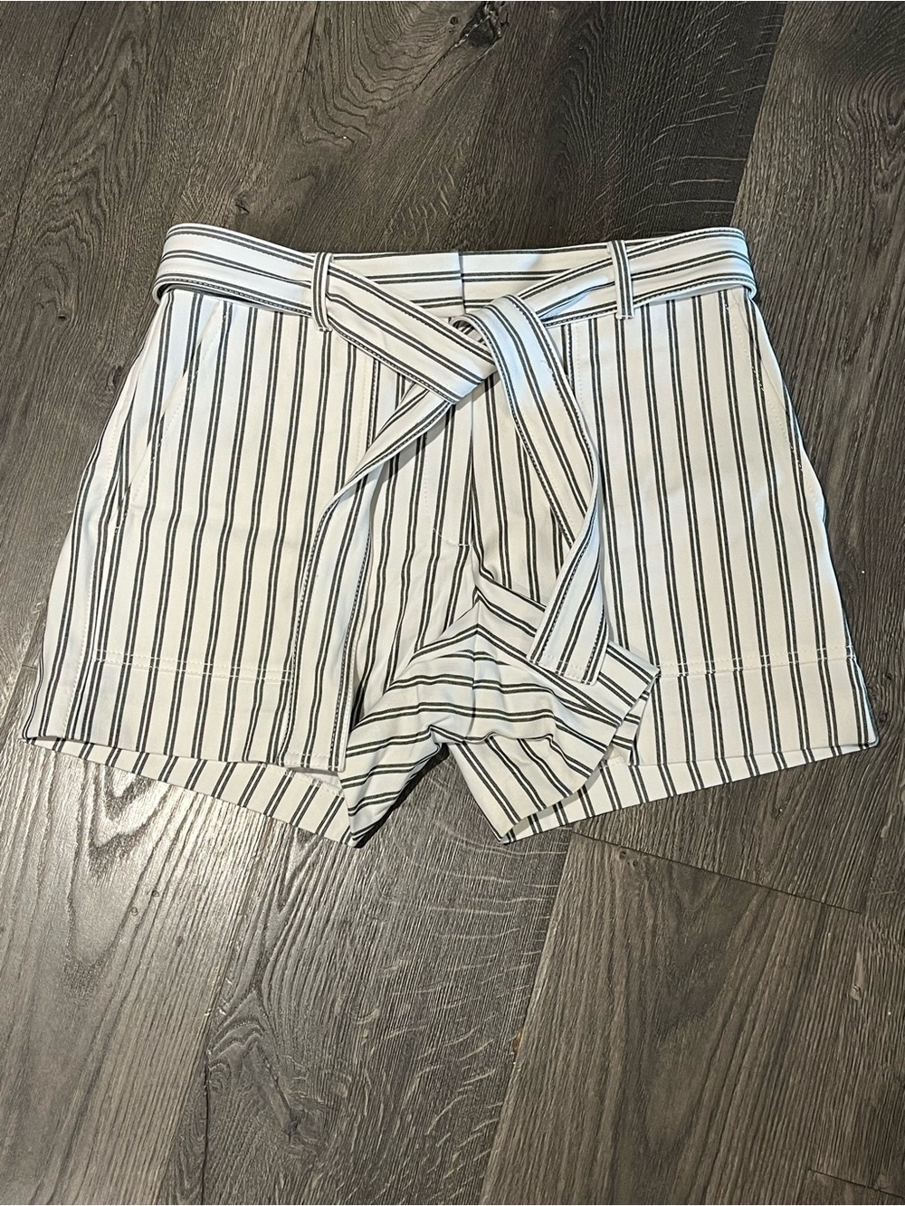 Ann Taylor Striped Tie Waist Shorts | Size 6 | Nautical Summer Style